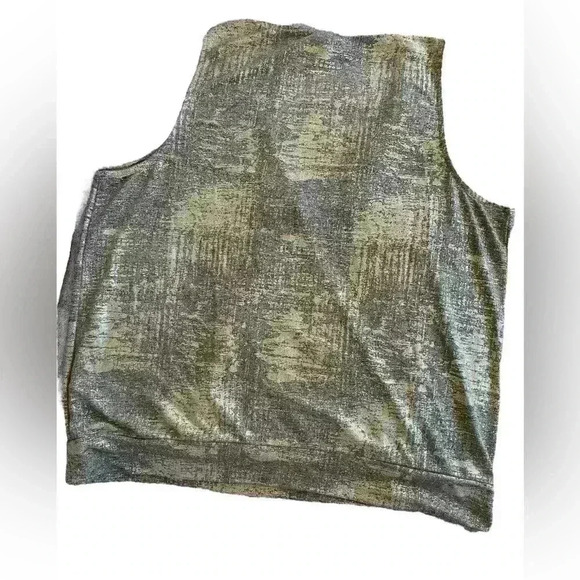 🔥🔥🔥SALE🔥🔥🔥Anthropologie Women’s Twist Front Surplice Gold Top Size XLP - Picture 2 of 11